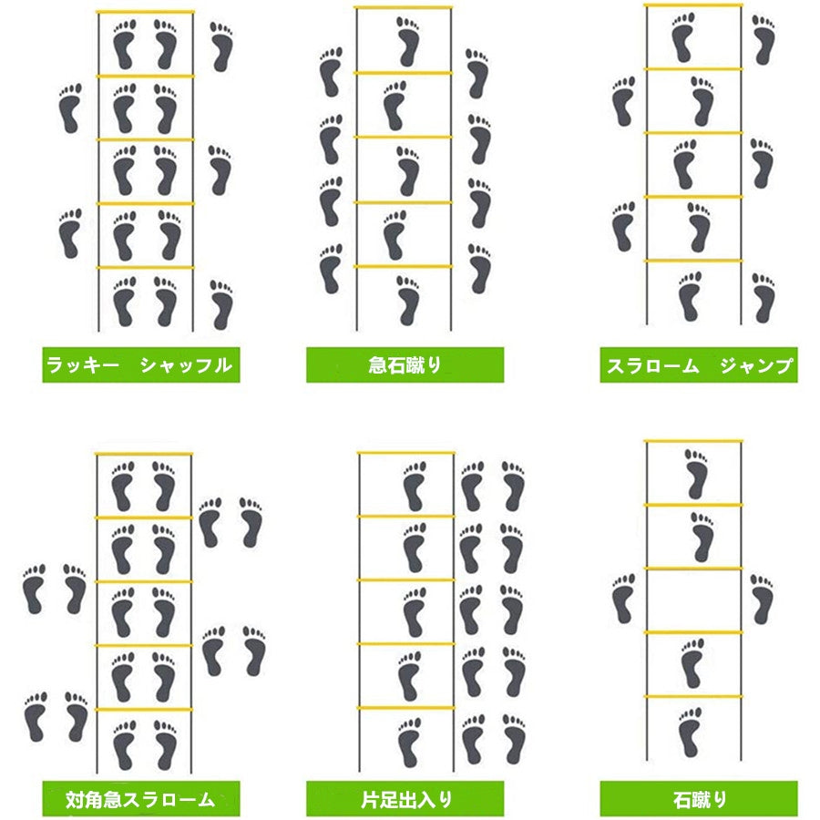 【送料無料 6m】トレーニングラダー 収納袋付き 敏捷梯子 スピード/瞬発力/敏捷性/機敏性/協調性アップ マーカーコーン 連結可能 耐久性 野球 サッカー練習 はしご サッカー フットサル 敏捷性 陸上 アウトドア ギフト 学校 学生 社団