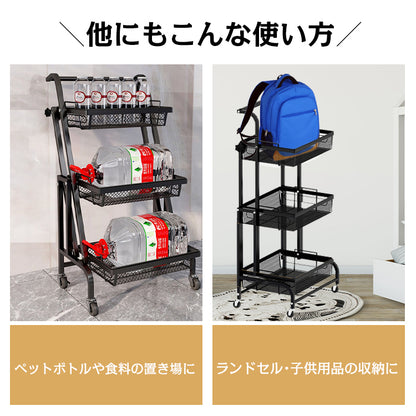 キッチンワゴン キャスター付き ワゴン 収納ラック 棚 マルチワゴン 収納かご キッチン収納 収納用品 メッシュ スリム コンパクト 隙間ラック キッチンバスケット テーブルワゴン 子供部屋 浴室 リビング 寝室 ベランダ 庭 ガーデニング